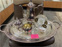 ROGERS SILVER PLATED TEA SERVICE & MORE