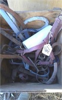 Box of Misc. Halters / Tack