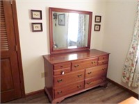 Solid Cherry Dresser with Mirror that Hangs on