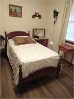 Solid Cherry Twin Size Bed Frame - has a