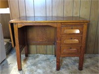 Wooden Desk with a Drop Leaf - with the drop leaf