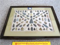 Native American Indian Artifacts in Frame with