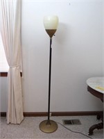 Floor Lamp with Glass Globe - Does Work -