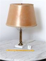 Lamp with Marble Base - Does Work - with Shade