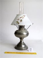 Oil Lamp with a Glass Shade - with Chimney