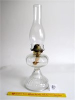 Oil Lamp with Chimney Measures Approx. 19 1/2T -