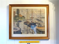 Framed Claude Monet it is Matted and in a Wood