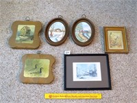 Small Framed Wall Hangings - the Oval ones appear