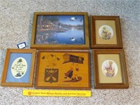 Framed Wall Hangings - (3) are Prints