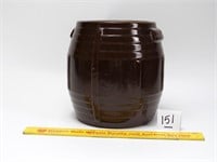 Barrel Cookie Jar with Handles and No Lid -