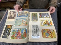 VINTAGE AMERICAN INDIAN POSTCARDS IN OLD BOOK