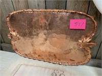 HEAVY COPPER SERVING TRAY