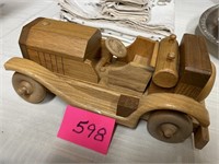 HAND CRAFTED WOODEN OLD TIME CAR