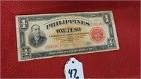 1941 1 pesos orange back bill