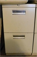 2 drawer metal filing cabinet, 15"W x 23"D x 28"H