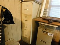 HON 4 drawer metal filing cabinet, 15"W x 25"D x