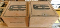 2 Fonseca 1907 wooden dovetailed cigar boxes,