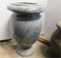 Marble headstone flower vase urn, 12" tall