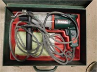Metabo rotary hammer drill in metal case,