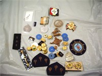 LOT OF ASSORTED PINS ETC