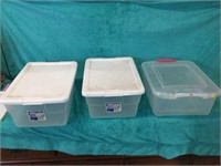 3- Sterlite totes with lids