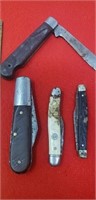 4 Vintage Pocket Knives. DE