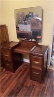 Vintage Dresser w/ Mirror, makeup table, left
