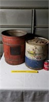 Vintage Oil Buckets. Sunoco Brand.