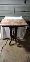 Antique Side Table on Casters