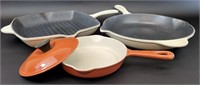 Le Creuset #26 Grill - #26 Skillet - #16 Pan