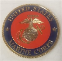 Large United States Marine Core Challenge Coin