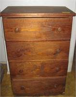 4 Drawer Oak Chest of Drawers 36"x24.5"x15.5"