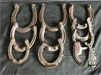 Lot of Old Horse Shoes Rusty