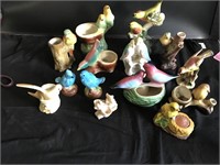 Assorted Lot Of Bird Decorations Statues