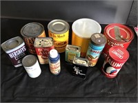 Assorted Lot Tin Containers