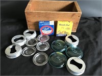 Assorted Vintage Canning Items Rubber seals Glass