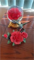 2pc Rose Decor, Ceramic; Globe