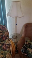 Floor Lamp W/ Shade, Middle Glass Portion Table