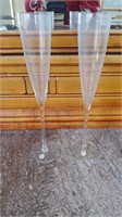 2pc Fluted Champagne Glasses, Romania