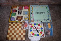 Board Games: Monopoly, Twister, Clue +