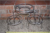 3pc stainless steel plate/bowl display holders