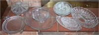 Vintage 11 piece clear glass lot