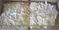 Large lot of crocheted doilies