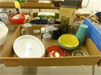 assorted cups, bowls, Melamine plates