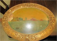Antique Oval Framed Picture