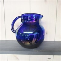 Cobalt Blue Glass Pitcher