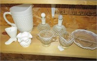 Fenton Opalescent Hobnail Glass Lot