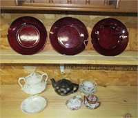 Ruby Red Plates Lot