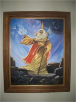 Wizard Painting on Canvas (Liz Cora ) 29 x 35 In
