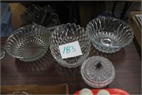 lot of glass bowls